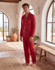 Men’s Pajama Set – Breathable, Lightweight Sleepwear with Long Sleeves & Pants