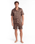 Men’s Pajama Set – Short Sleeve Loose Fit Sleepwear & Homewear Suit