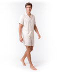 Men’s Long-Sleeve Pajama Set – Two-Piece Plaid Loungewear