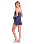 Women's Chiffon Pajamas – Sexy Sleeveless Two-Piece Set with Shorts for Summer Home Wear