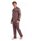 Men’s Pajama Set – Geometric Patterned Sleepwear
