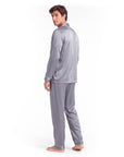 Men’s Cooling Pajama Set – Breathable Long Sleeve Sleepwear for Night Comfort
