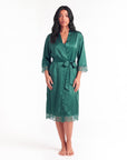 New Summer Thin Solid Color Stitching Lace Long Nightgown Robe – Luxury and Noble Home Clothes for Relaxation