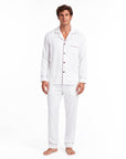 Men’s Fashion Long Sleeve Pajama Set with Long Pants – Comfortable and Stylish Sleepwear