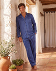 Men’s Pajama Set – Lightweight Long Sleeve Lounge & Sleepwear for Home Comfort
