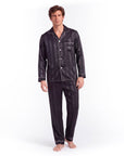 Men’s Pajama Set – Breathable, Lightweight Sleepwear with Long Sleeves & Pants