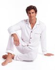 Men’s Fashion Long Sleeve Pajama Set with Long Pants – Comfortable and Stylish Sleepwear