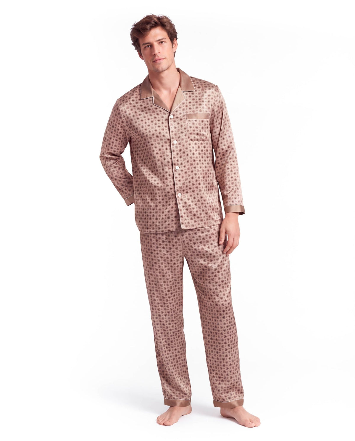 Men’s Pajama Set – Lightweight Long &amp; Short Sleeve Sleepwear for All Seasons