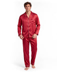 Men’s Pajama Set – Lightweight Long Sleeve Lounge & Sleepwear for Home Comfort