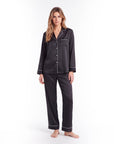 Silk Pajama Set for Women – Soft, Breathable, Luxury Sleepwear with Long Sleeves & Pants