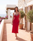 Arabella Silk Maxi Nightgown – Elegant Lace Trim Sleepwear for Women