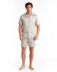 Men’s Long-Sleeve Pajama Set – Two-Piece Plaid Loungewear
