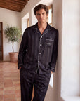 Men’s Pajama Set – Breathable, Lightweight Sleepwear with Long Sleeves & Pants