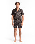 Men’s Pajama Set – Short Sleeve Loose Fit Sleepwear & Homewear Suit