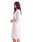 New Summer Thin Solid Color Stitching Lace Long Nightgown Robe – Luxury and Noble Home Clothes for Relaxation