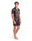 Men’s Pajama Set – Short Sleeve Loose Fit Sleepwear & Homewear Suit