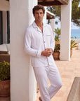 Men’s Fashion Long Sleeve Pajama Set with Long Pants – Comfortable and Stylish Sleepwear
