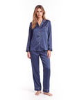 Silk Pajama Set for Women – Soft, Breathable, Luxury Sleepwear with Long Sleeves & Pants