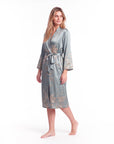 Charlie Satin Night robe – Silky Sleeveless Slip Dress for Women - Silken & Dreams